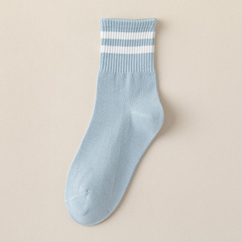 Damskie Wiosenno-Jesienne Paski Czysta Bawełna Wszystkie Rodzaje Ciepłe Sportowe Skarpety Tube