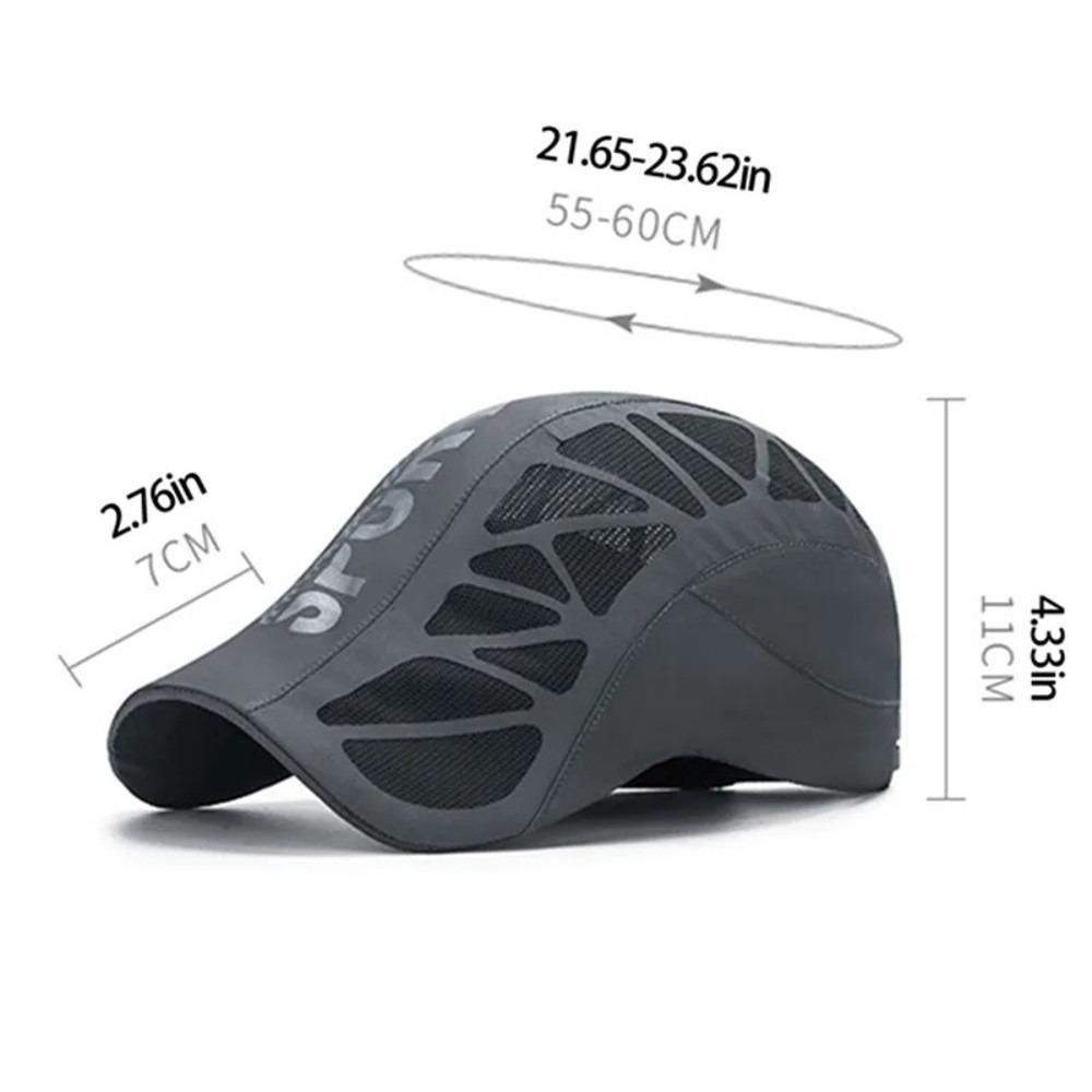 New Letter Print Quick Dry Hat Breathable Quick Dry Breathable Mesh Cap Net Mesh Sunshade Newsboy Cap Golf Driving