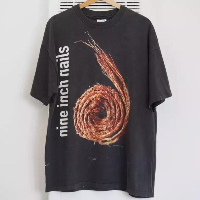 1995 Nine Inch Nails Further Down the Spiral Band Unisex All Size S5XL Reprint Unisex T-Shirt S