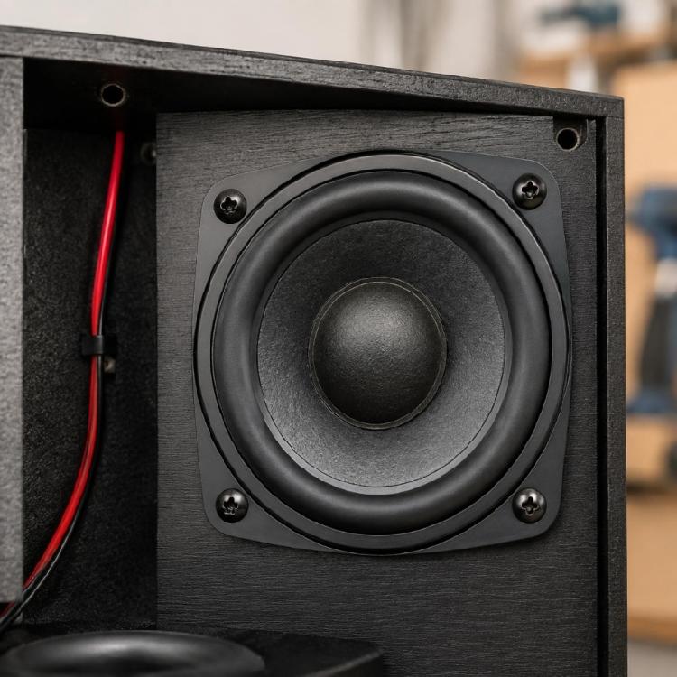 2.5inch Speaker Assembly Component with 80DB Sensitivity, Defined Power Specifications, and Attachment and Wiring Layout