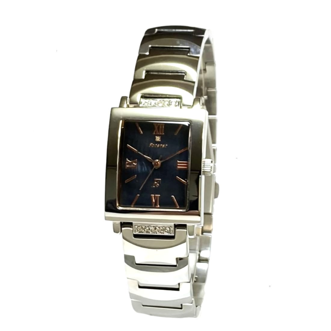 

FOREVER Men s Watch with Shell Dial and Crystal Detail, Includes Easy Strap Adjustment Tool, FG-1205-5PG (Black/PG)