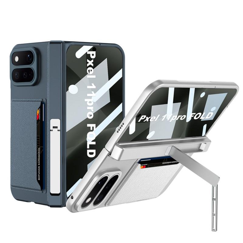 Google Pixel 11 Pro Fold Hülle Mit Kartenfach Magnetischer Ständer Vollständige Abdeckung PC Schale Business Stil