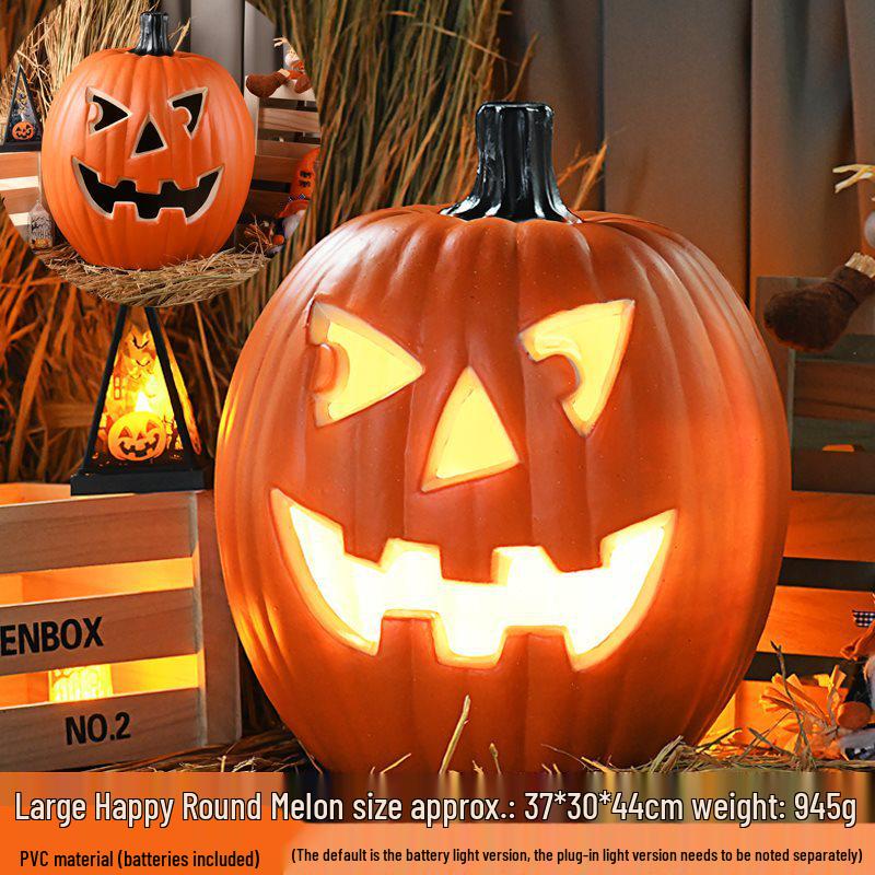 Halloween Light-Up Hollow Pumpkin Lantern for Outdoor Decor