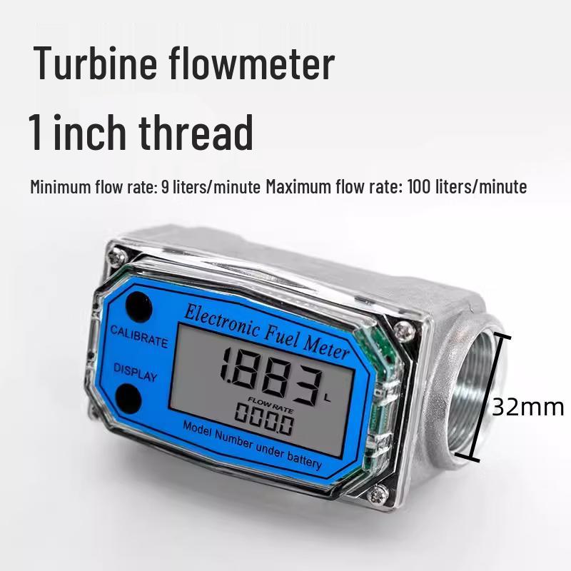 

Aokewen 1-inch Stainless Steel Digital Liquid Turbine Flow Meter