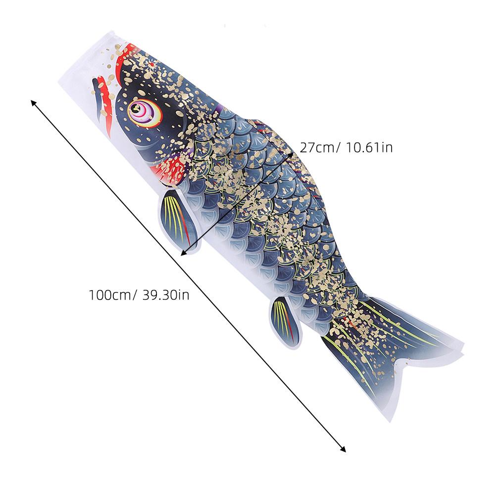 Japanese Style Fish Windsock Flag Satin Outdoor Yard Garden Hanging Decoration for Birthday Holiday Housewarming Gift
