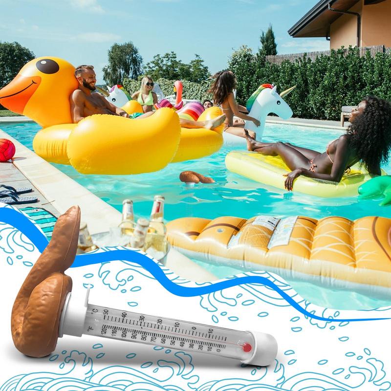 Schwimmbadthermometer Wassertemperaturmesser Kackhaufen-förmig Scherz Schwimmendes Poolthermometer