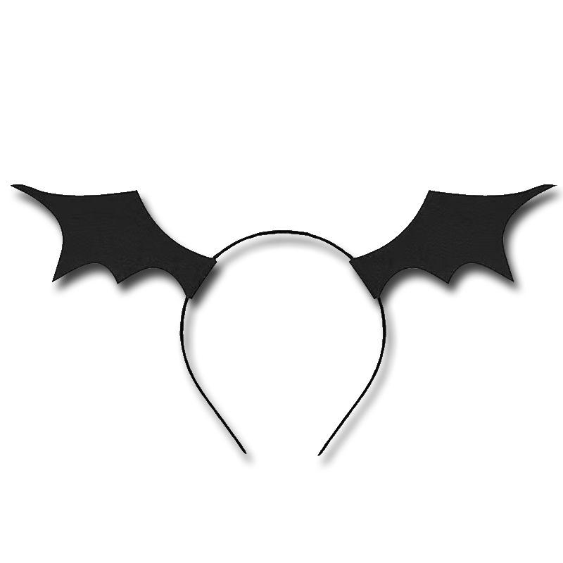 Halloween Devil Horns & Bat Headband with Feathers - Party Decoration