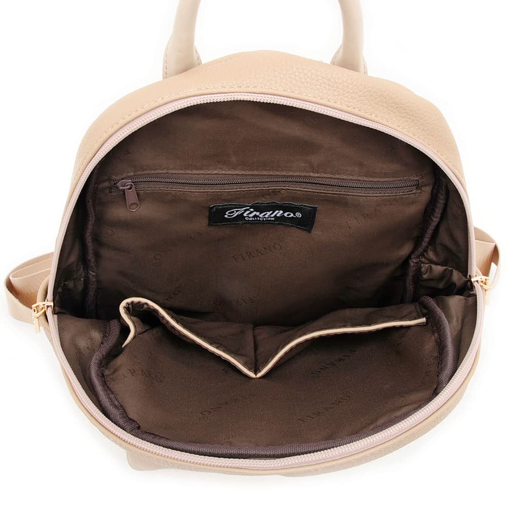FIRANO Women's Front Double Pocket Backpack, 302615, Black