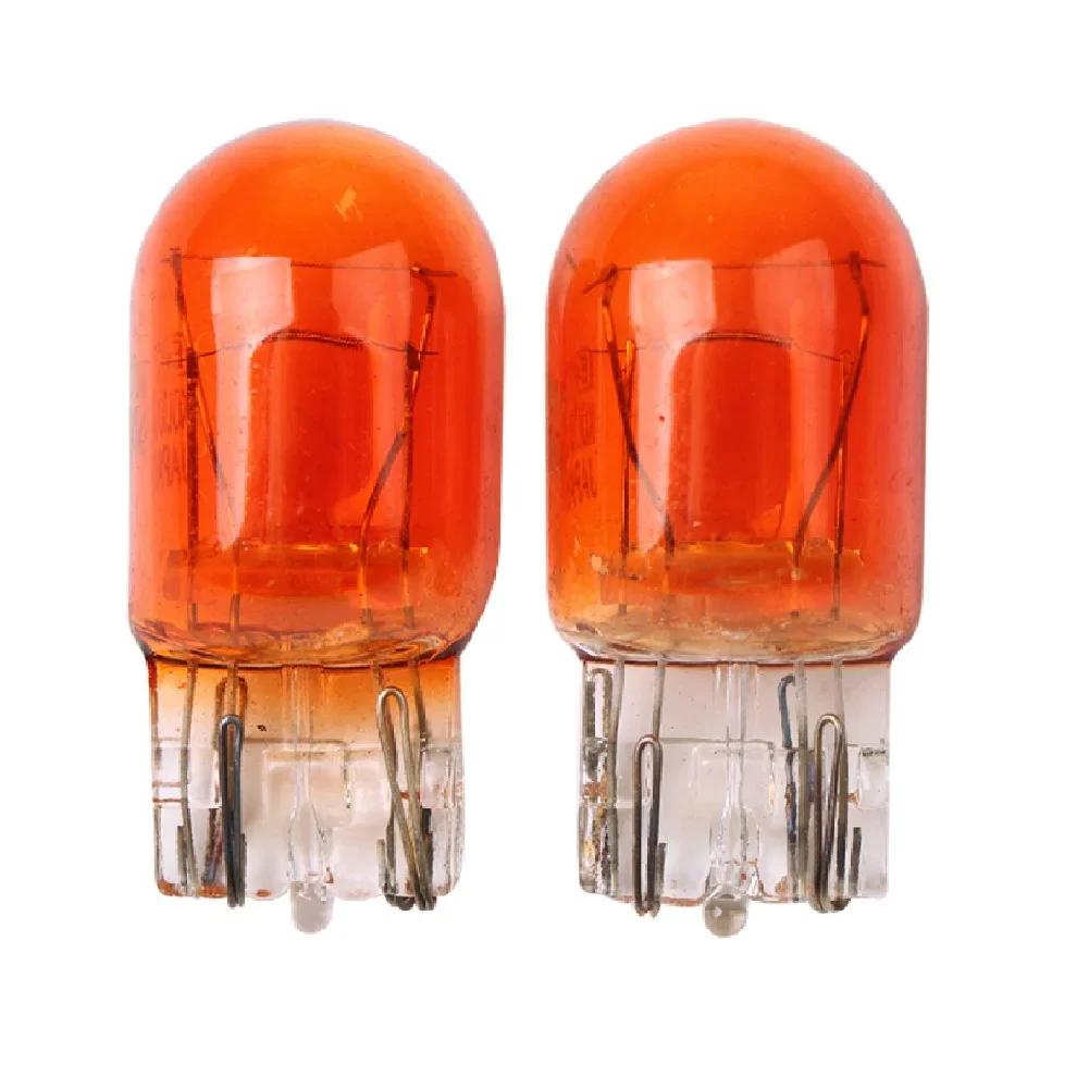 2/10Pcs T20 7443 W21 5W Clear Glass Turn Signal Brake Stop Tail Lights Bulb Daytime Running Lights Turn Stop Brake Tail Bulbs