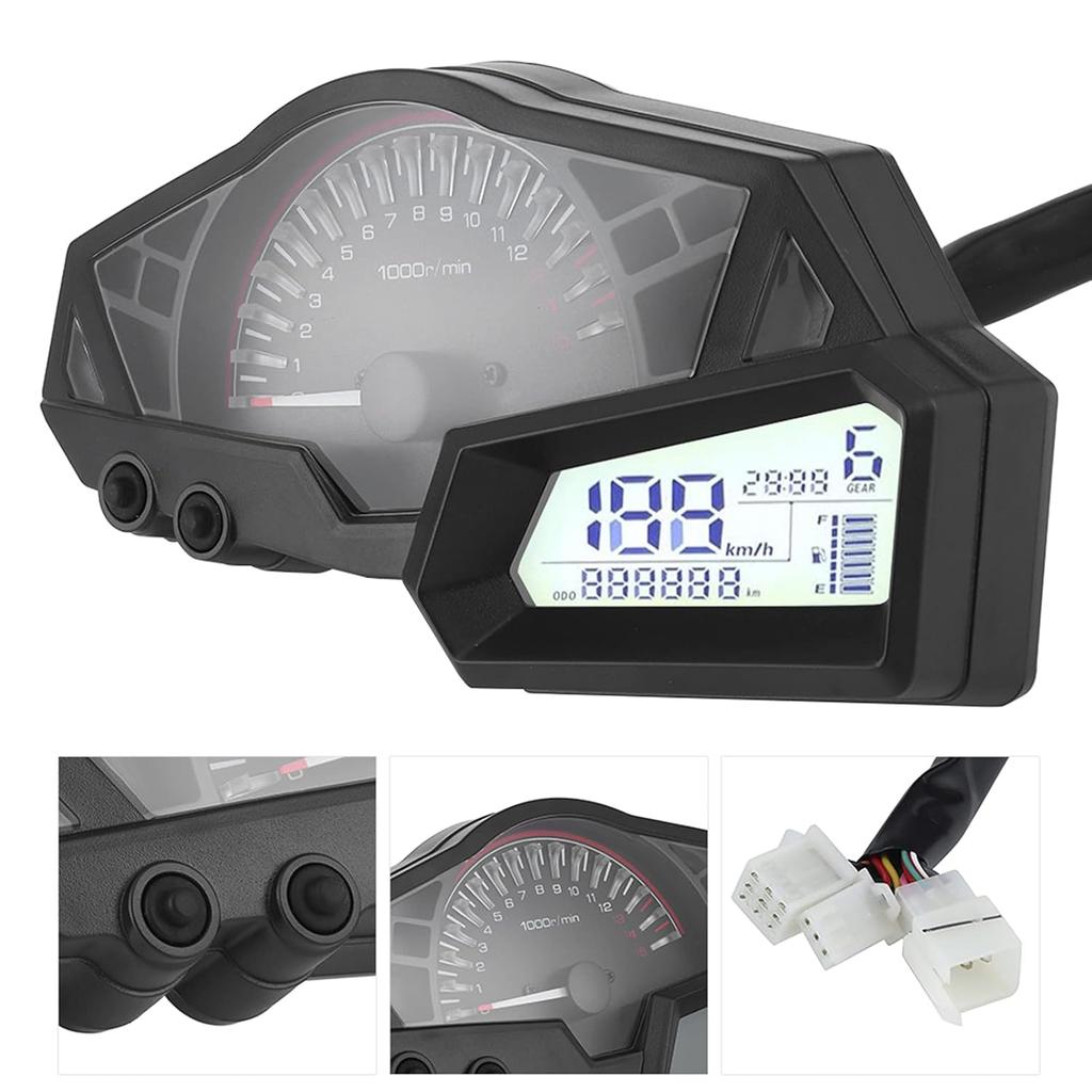 LCD Motorcycle Odometer Speed Fuel Gauge 15000RPM Replacement for NINJA 300/EX300/300SE 13?15 2015 300 odometer Motorcycle Tachometer Speedometer