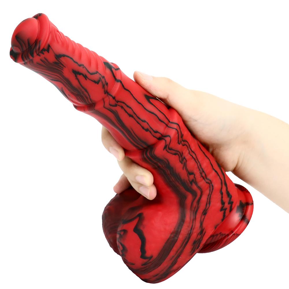 Silicone Horse Dildo With Sucker Fantasy Animal Penis Sex Toy For Women Clit Massage Stimulate Female  Anal Plug