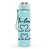 1PC Love Heart Electrocardiogram Line Art 750ml Color Plastic Sports Water Bottle Leakproof Flip Straw Lid Suitable for Sports Office Home Use