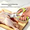 Multifunctional Stainless Steel Kitchen Shears with Magnetic Removable Handle - Perfect for Cutting Chicken Bones and Food Preparation