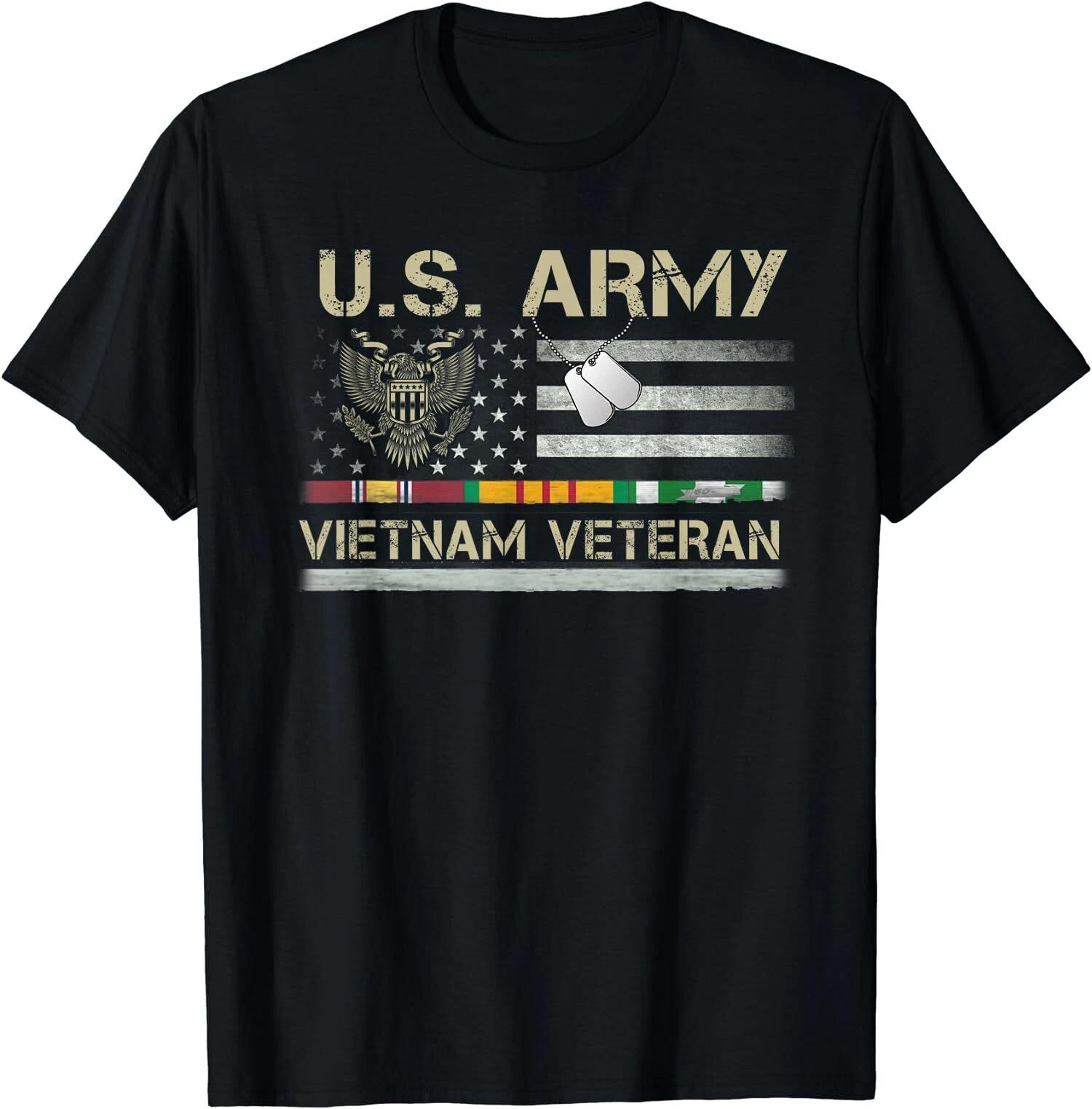 US Army Vietnam Veteran USA Flag, Veteran Vietnam Army T-Shirt XXL
