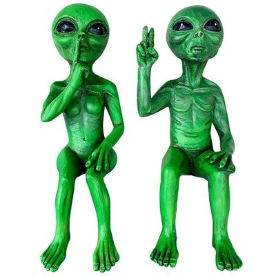 Adorno de Estatua de Resina Alienígena Esculturas y Estatuas de Jardín Alienígena Mejor Decoración Artística para Hogar u Oficina Interior Exterior Coleccionable