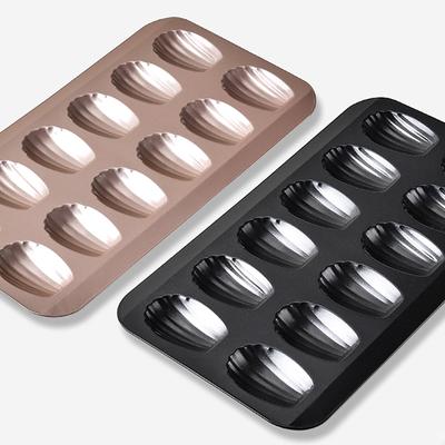 12 dutin Forma na dort z uhlíkové oceli Nepřilnavá pekáč Tvar mušle Pekáč Cukrářská forma na sušenky Chlebová forma Pečicí náčiní