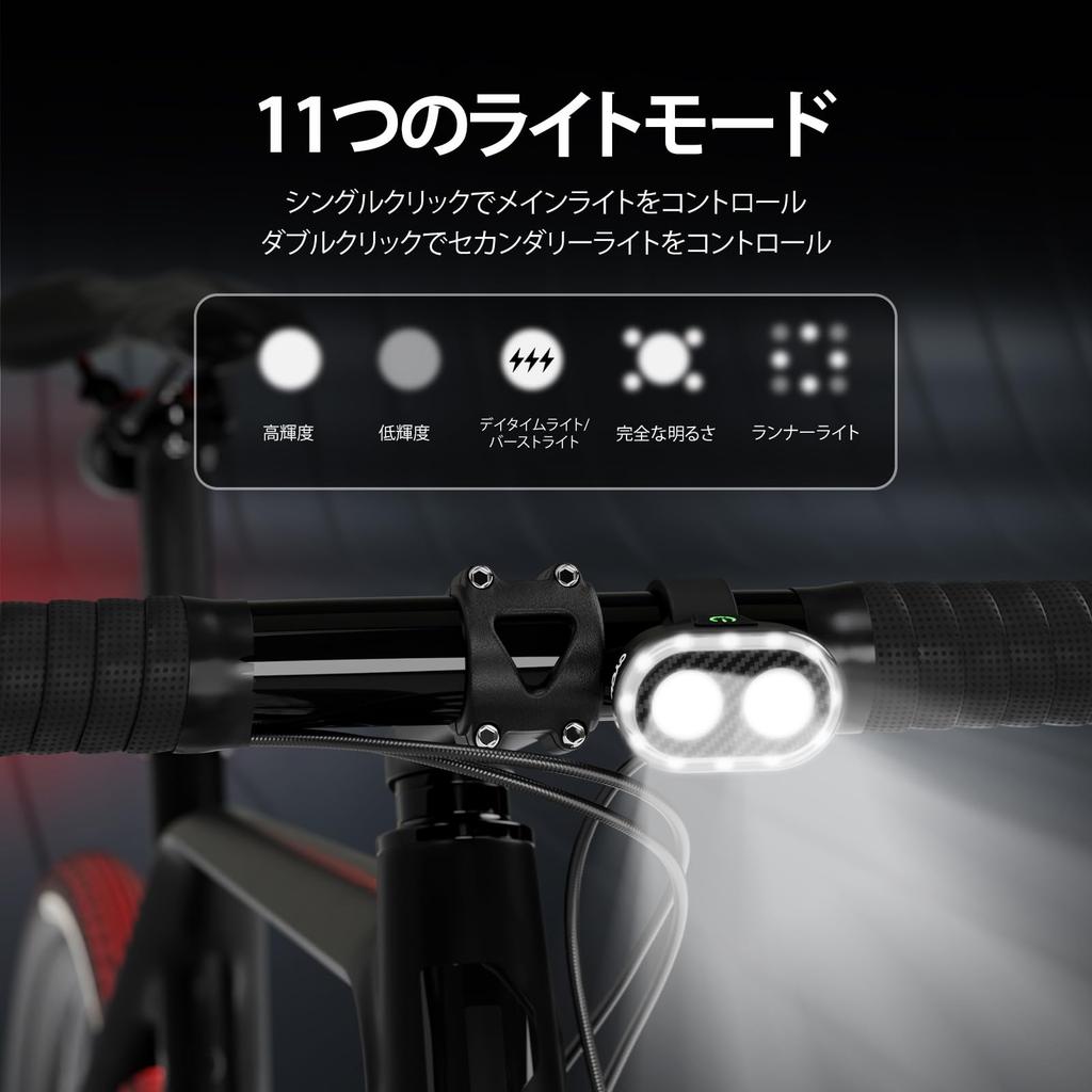 CYCLAMI Bicycle Light USB Rechargeable Headlight and Tail Lamp Brake