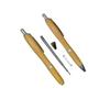 Lopenle Set of Natural Bamboo Ballpoint Pens with Black Black Ink for and Office Perfect for School Entrance and Other Gifts 8-Piece Oil-Based Ink,