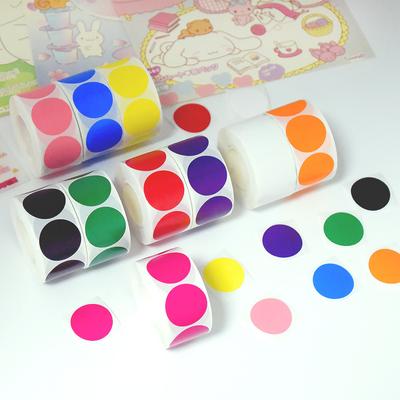 2.5cm 500 PVC Stickers Colored Circular Envelope Labels, Sealed Retail Packaging Transparent Sealing Labels