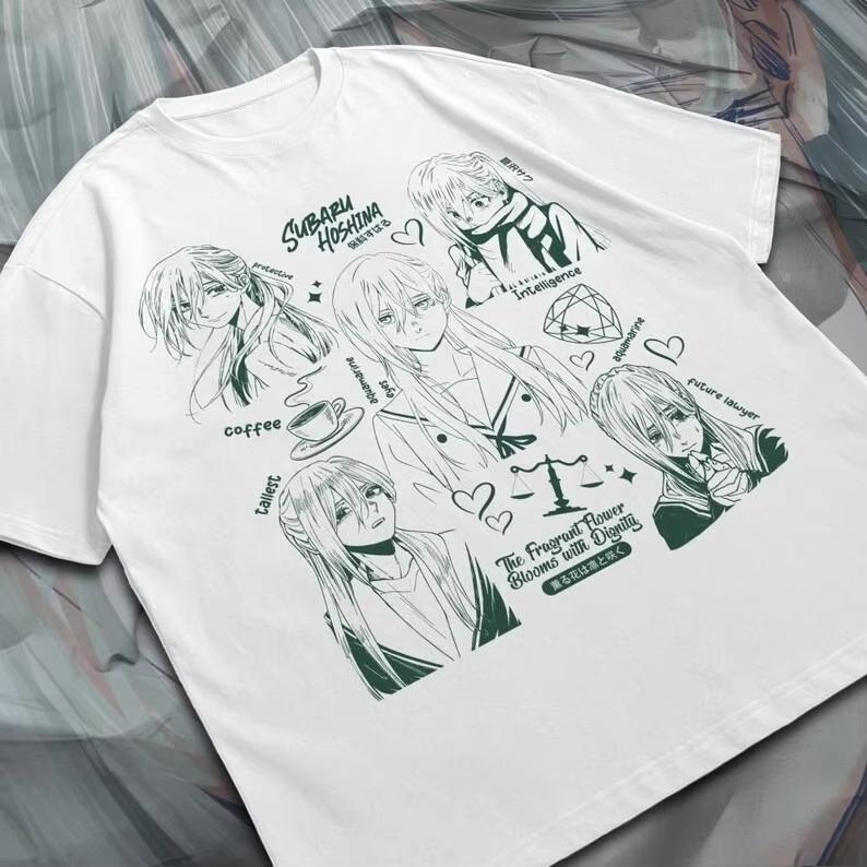 Anime Kaoruko Waguri T-shirt Oversized Unisex Suitable for All Seasons Personality Clothes Streetwear Daily Wear Cool Top