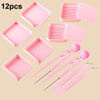 12 Stück/Set Pinzette Hama Perlen Clip Handgemacht DIY 2,6 mm Werkzeug Artefakt Stift Nadel Schaufel Platte Pinzette Für Hama Perlen Werkzeuge