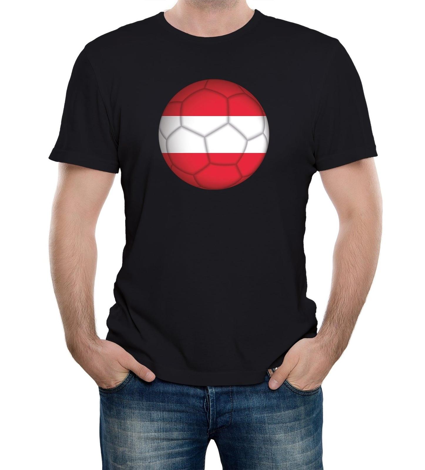 Mens Austria Football Supporter T-Shirt Mens Womens Tees Top World Cup Euros Copa America Country XL