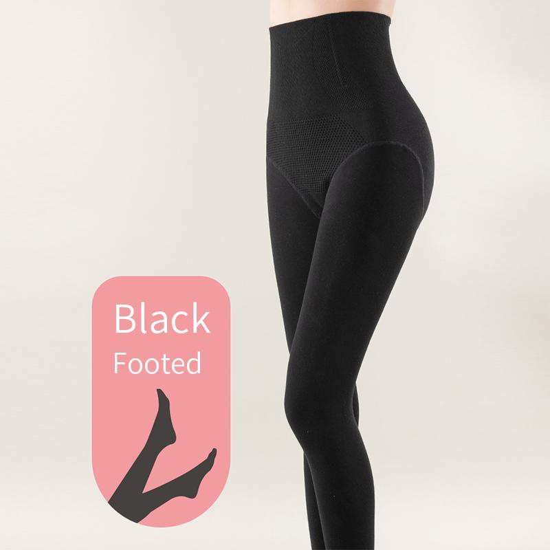 High Waist Girdling Shaping Fleece Thermal Pantyhose Winter Warmer Women Warm White-Nursing-Thick Stockings Furry Pantyhose