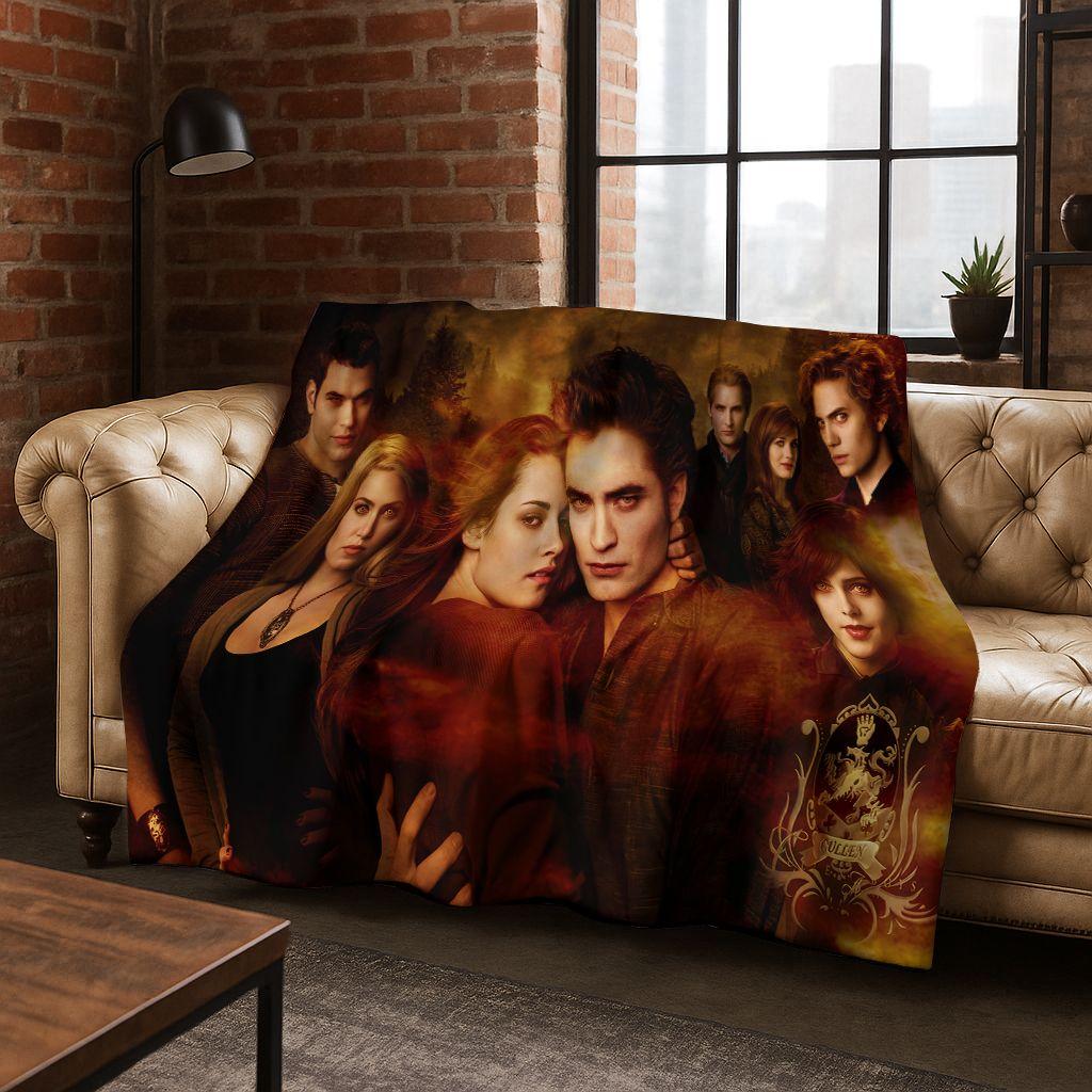 2026 New Twilight Isabella Edward Art Flannel Blanket,Cozy Soft Throw Blanket for Home Bedroom Bed Sofa Picnic Cover Gift Kids