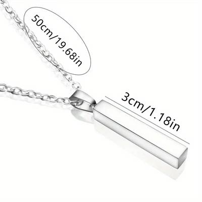 For Couples Popular Promise Relationship Matching Necklace Necklaces with Cute Heart Engraved Lettering I Love You Stainless Steel  Delicate Jewelry