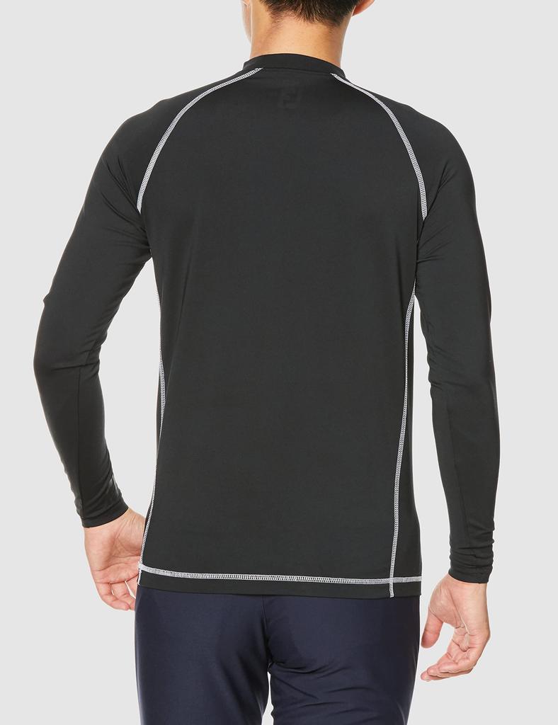 FootJoy Modern Classic Flower Icon Print Short Sleeve Shirt & Base Layer, White/Black, Men's Medium, 80440-M