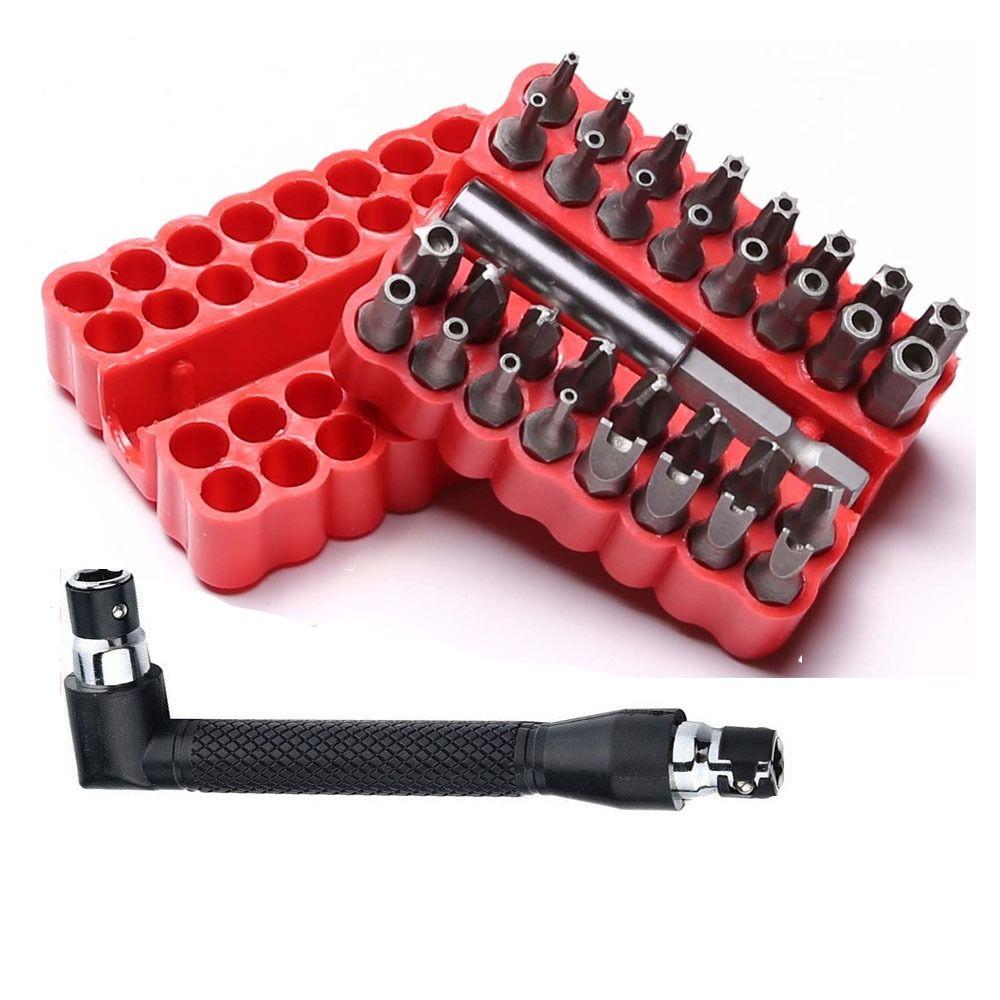 1/4in Security Screwdriver Bit Set Hollow L-type Double-ended Ratchet Wrench  Repair