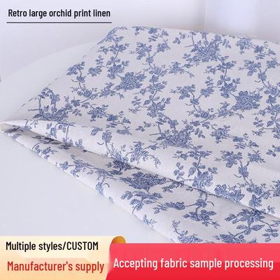 Retro Orchid Burlap Cotton-Linen Fabric: Sofa, Tablecloth, Mat, Curtain, Pillow