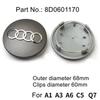 For Audi B5 Hub Caps Hot For Audi 4pcs 60/ 61/68/69mm Audi wheel hub center cover wheel badge is suitable for Audi TT RS A3A4A5A7A8S5 S6