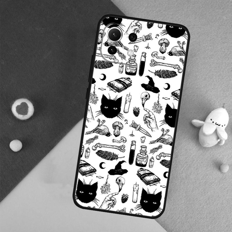 Witchcraft Witch Cat Case For Xiaomi 13 14 15 Ultra 11T 12T 13T 14T Pro POCO X7 Pro X3 X5 X6 F5 F6 M6 Pro Cover