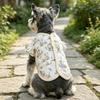 Flying Sleeves Pet Cotton Vest Cartoon Print Pet Warm Jacket Cute Dog Coat  for Small Dogs