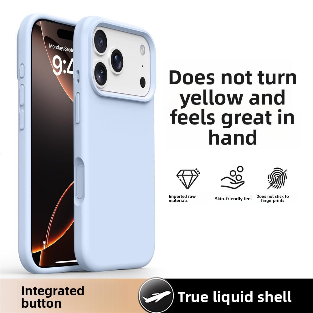 

For IPhone 17 Pro Max 17 Ari 16 Pro Phone Case Luxury Liquid Soft Silicone Shockproof Protection Back Cover iPhone17