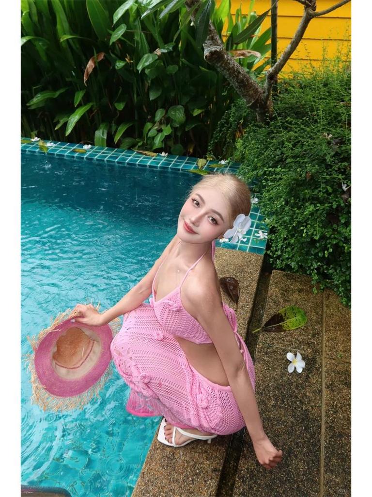 Holiday Crochet Hollow-Back Sun Protection Long Skirt Beach Cover-Up Dress
