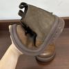 Ankle Boots Platform Women Genuine Leather Cross-tied Lace Sewing Female Autumn Shoes Handmade Round Toe Women Boots