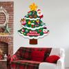 Felt Christmas Tree Set Christmas Tree Set Detachable Kids Christmas Toy Snowman Craft Kits Stocking Christmas Decor For Door &