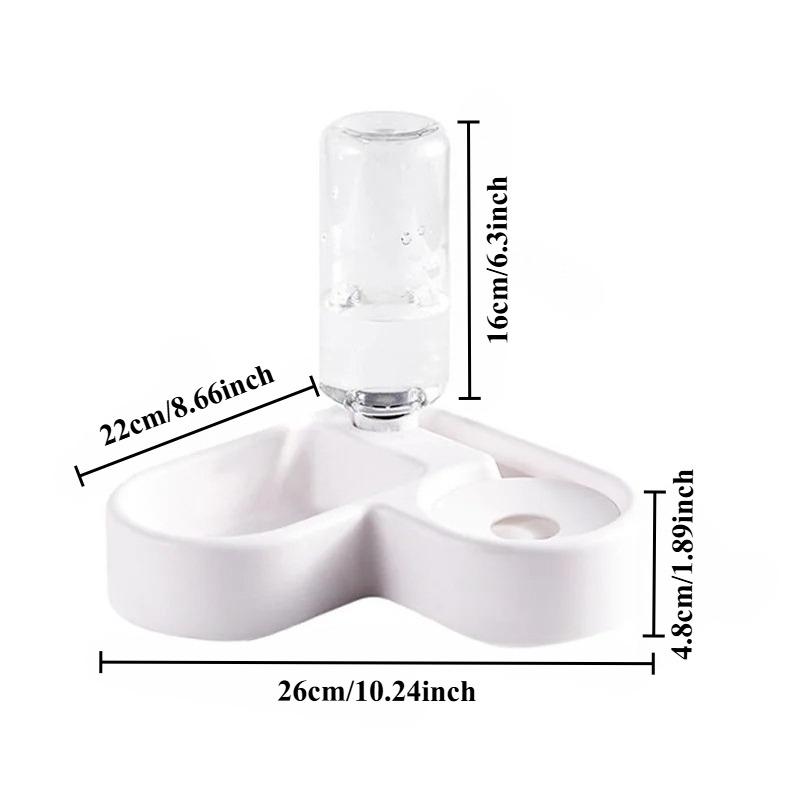 1SET Automatic Drinking Love Pet Bowl Moisture-proof Cat Bowl Dog Basin Dual-use Multi-functional Drinking And Feeding