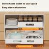 Kitchen Telescopic Drawer Carbon Steel Pull-out Extendable Storage Shelf Basket Slide Out Organiser For Cupboard Cabinet 34-50cm