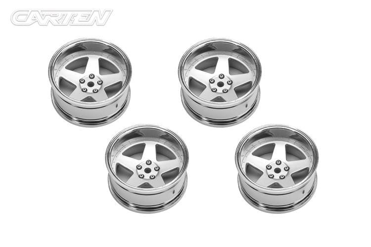 Kawada Mokei CARTEN Adjustable Offset NHA559 Wheel, 5-Spoke, Silver,