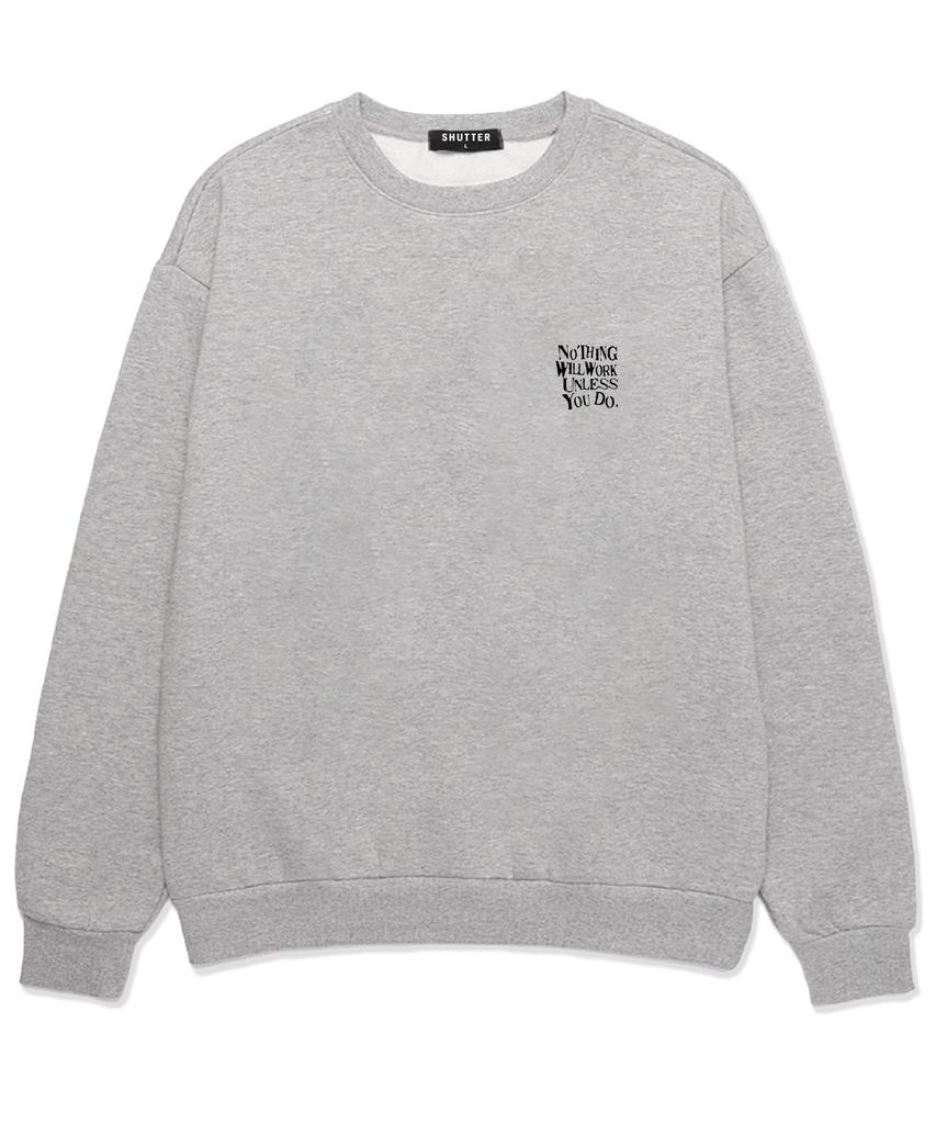 SHIRTER Unless Uo Do Sweatshirt (Sls021) Melange Gray (Type A)