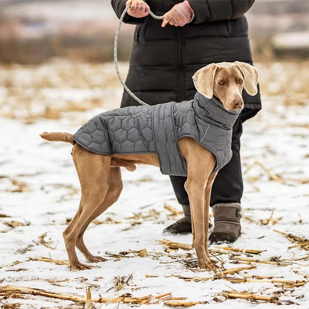 Reflective Strip Dog Vest Jacket High-neck Design Dog Turtleneck Winter Dog Clothes  Winter
