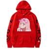 Darling In The Franxx Zero Two Hoodie Men Women Harajuku Pullover Street Wear Unisex Autumn Winter Plushed Sweater