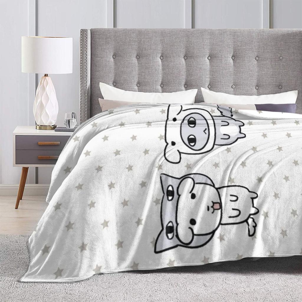 Cute GANADI Flannel Blanket Kids Adults Comfortable Throw Blanket Winter Bedroom Bedspread Sofa Bed Cover