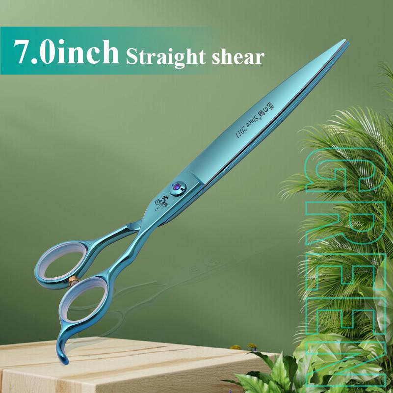 Fenice Dog Scissors VG10 Steel 7/7.5 Inch Professional Pet Dog Grooming Scissors Kit Straight&Curved &Thinner&Chunker Shears