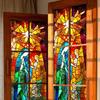 Europeisk Retro Kyrka Insynsskydd Fönsterfilm Färgglada Glasmålning Fönsterdekaler Ogenomskinliga Självhäftande Heminredning Konstdekaler