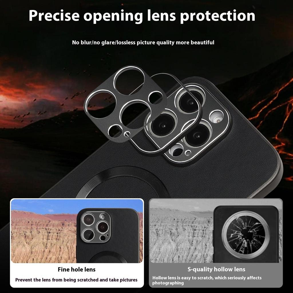 DEKKER For iPhone 16 Pro Case Compatible with MagSafe PU+TPU Phone Back Cover