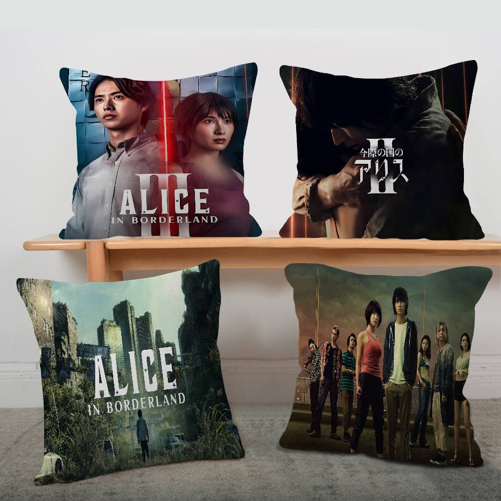 Hot TV A-Alice In Borderland Season Cushion Cover Polyester Sofa Cushions Decorative Throw Pillows Home Decoration Pillowcover